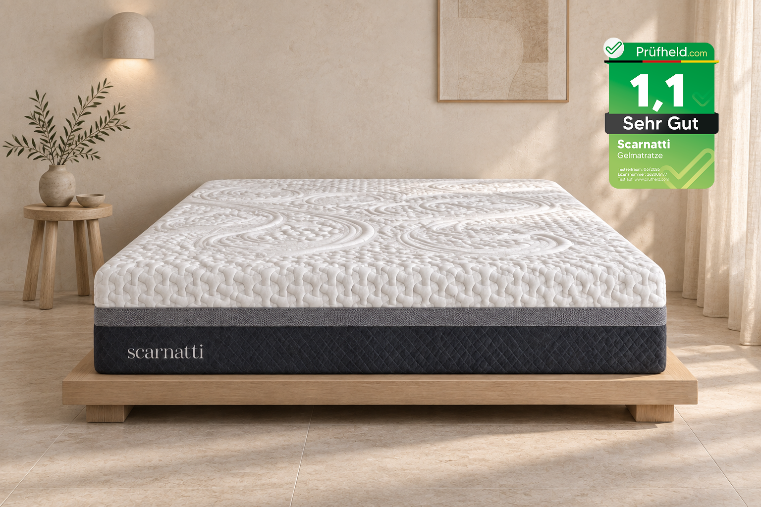 Scarnatti Excellence Gel Memory Matras 27 cm